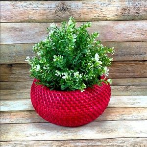 Red Bowl Shape Basket